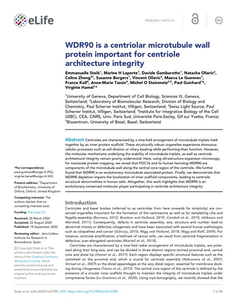 WDR90 is a centriolar microtubule wall protein important for 